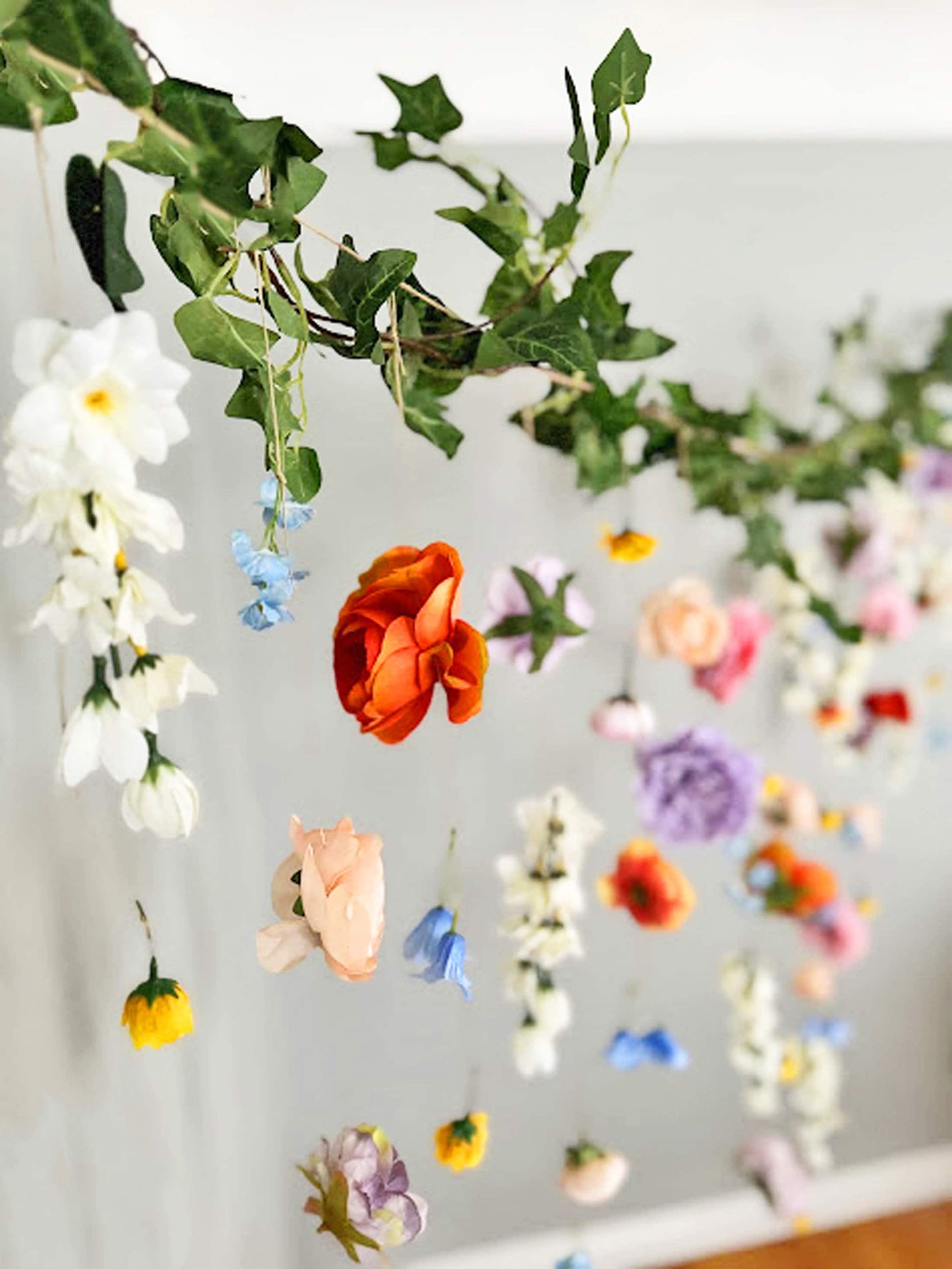 Colorful Cascading Flower Backdrop