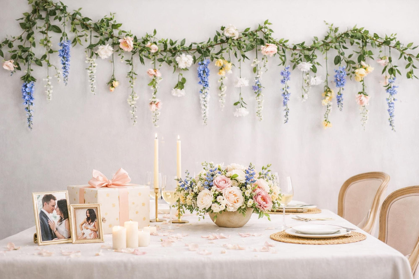 Garden Inspired Hanging Flower Garland