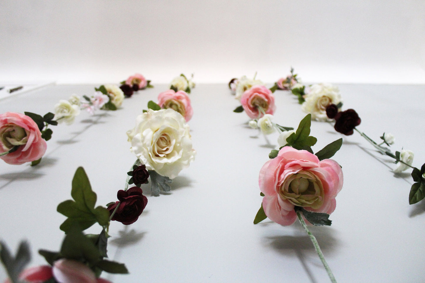 Pink & Burgundy Hanging Floral Garlands