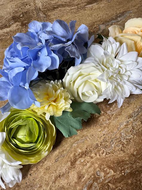 Blue Hydrangea Table Centerpiece