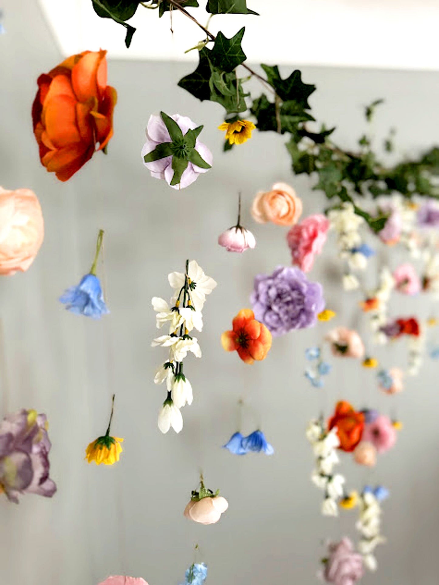 Colorful Cascading Flower Backdrop