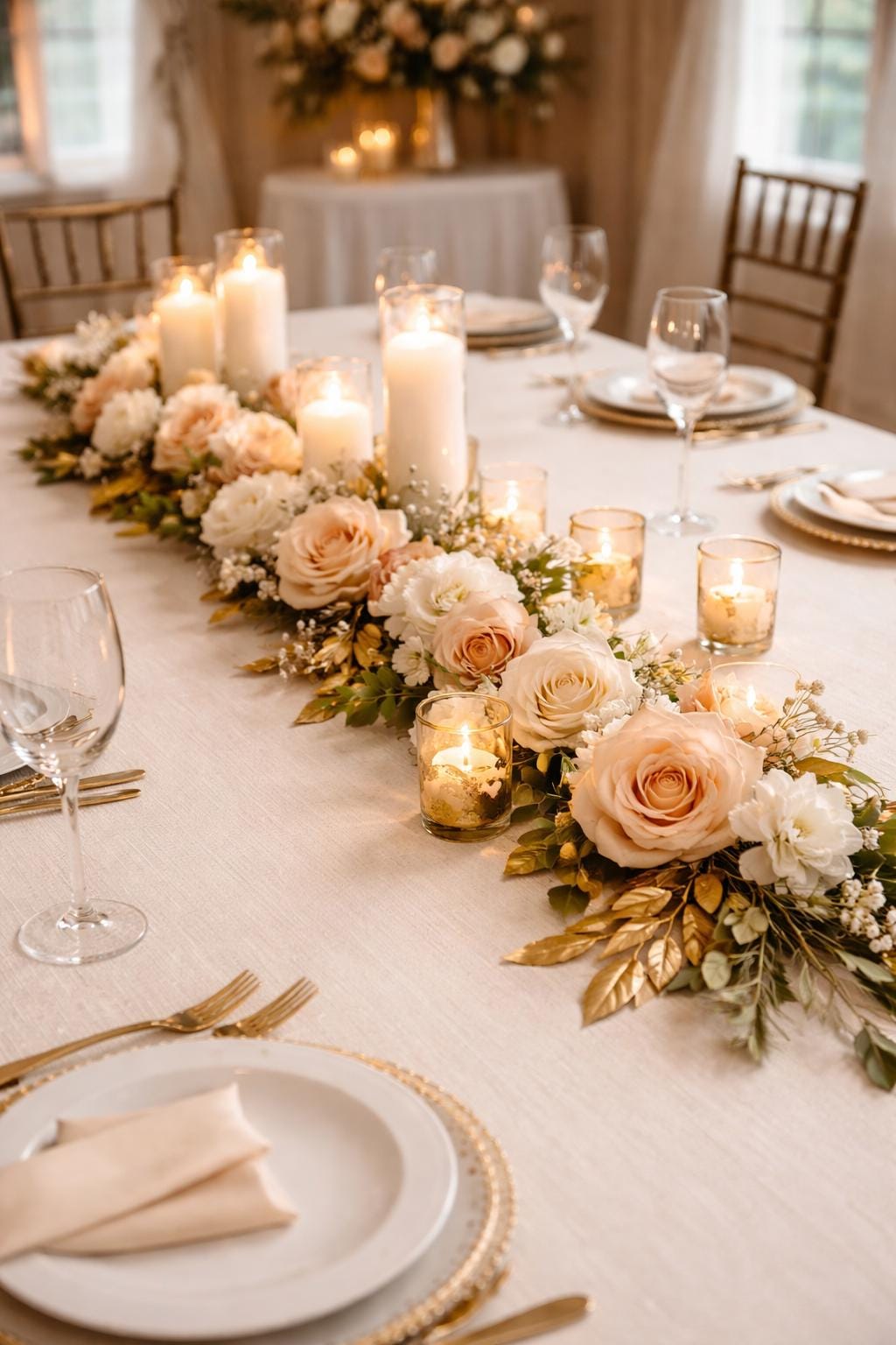Floral Garland Centerpiece for Tablescapes