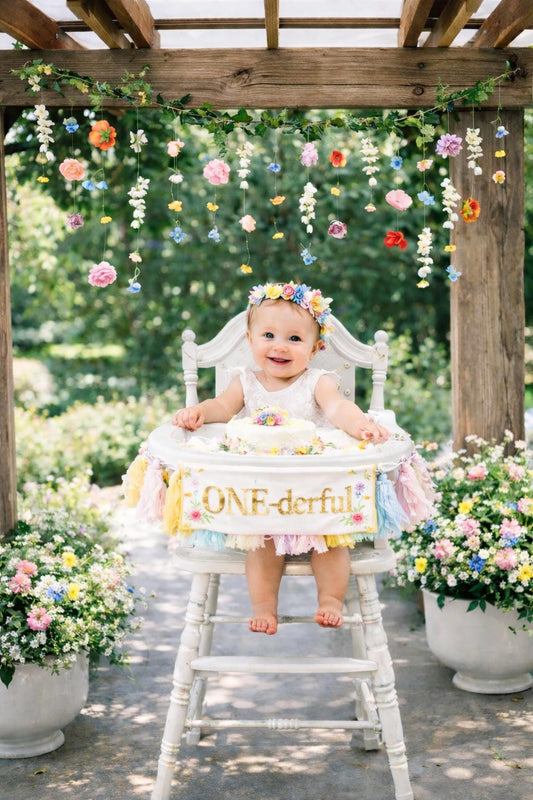 Colorful Cascading Flower Backdrop