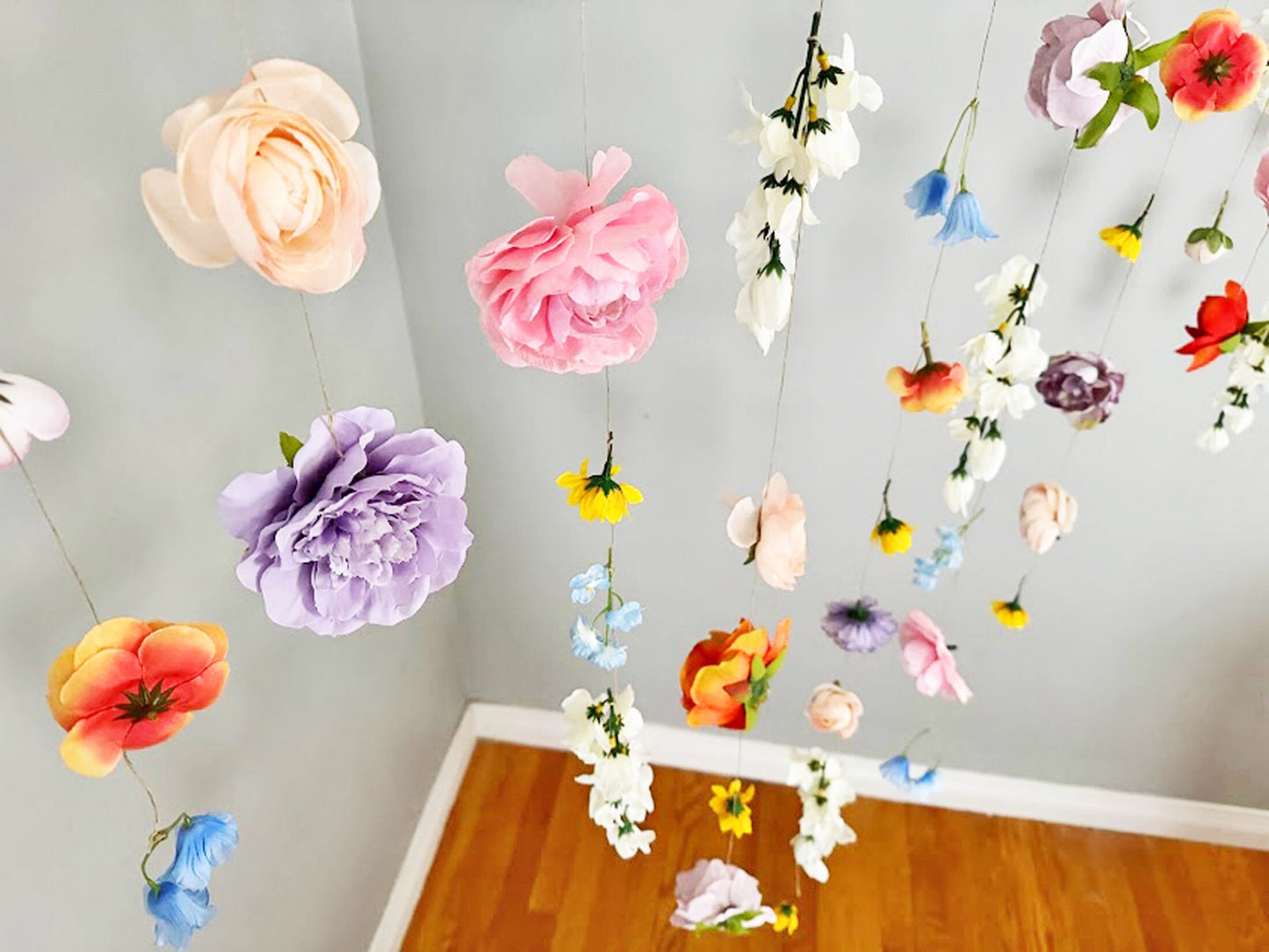 Colorful Cascading Flower Backdrop