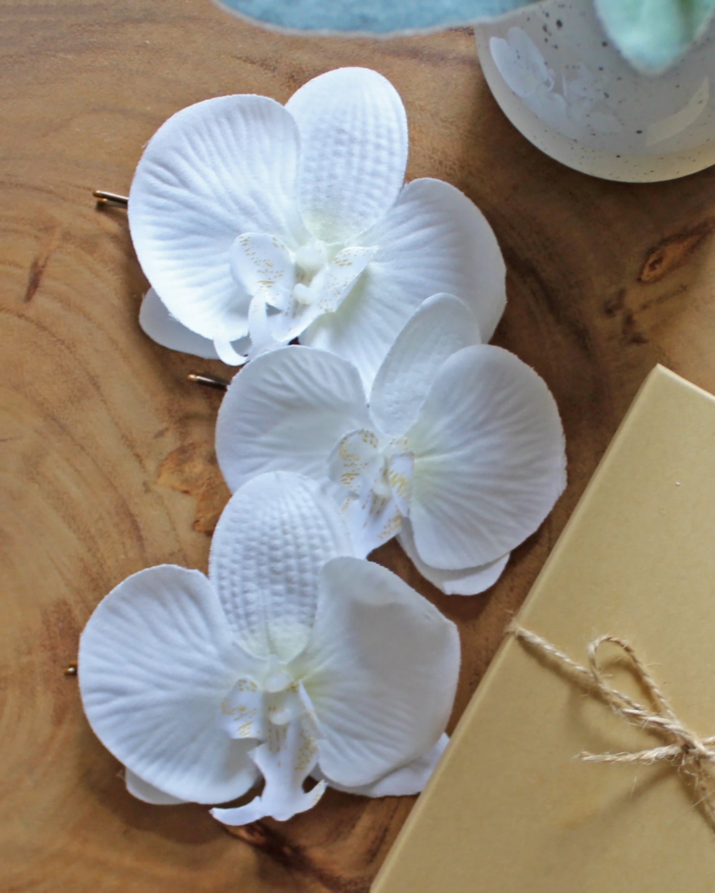 Bridal Orchid Hair Pins
