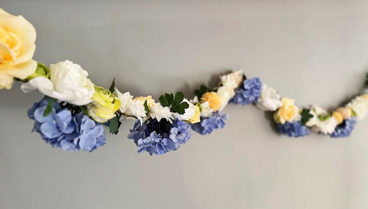 Blue Hydrangea Garland