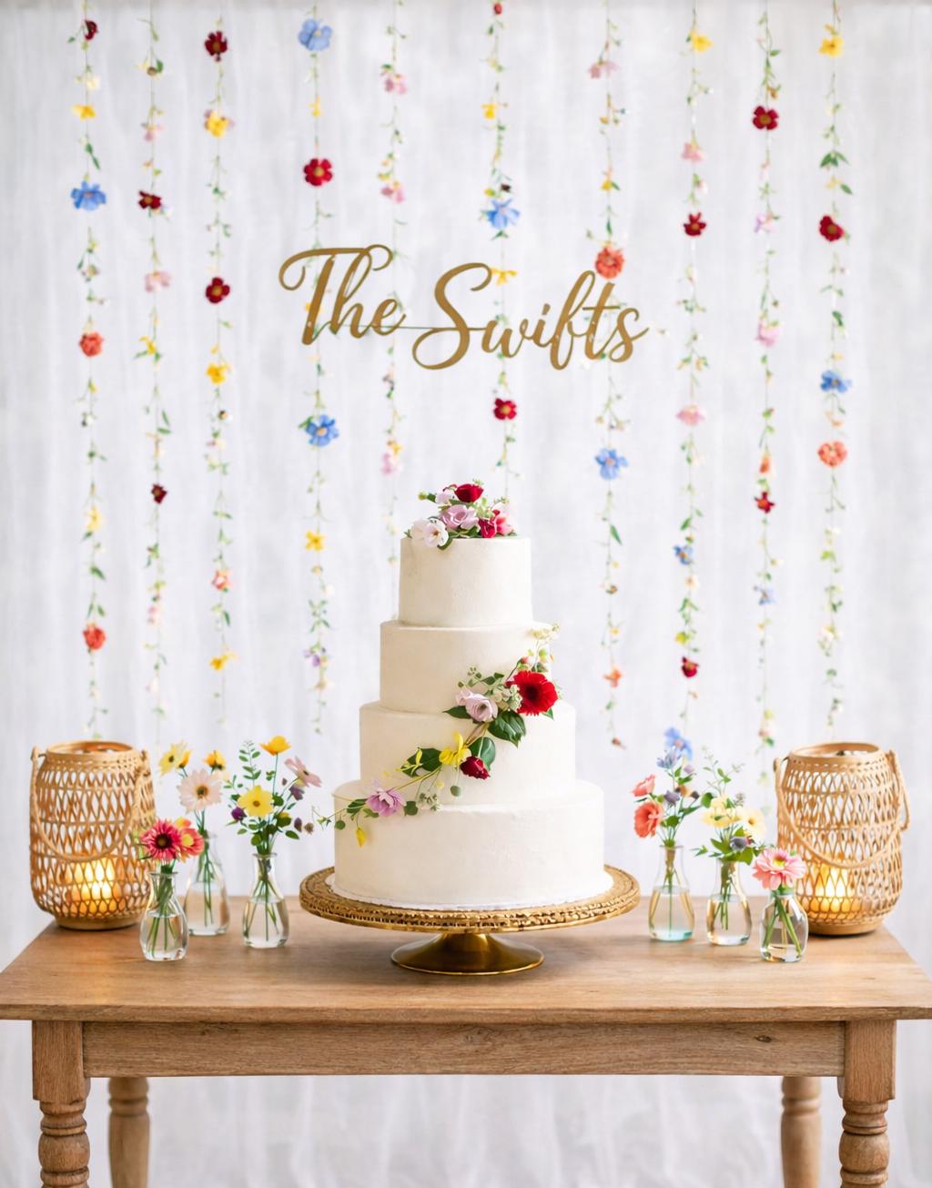 Colorful Hanging Flower Garlands