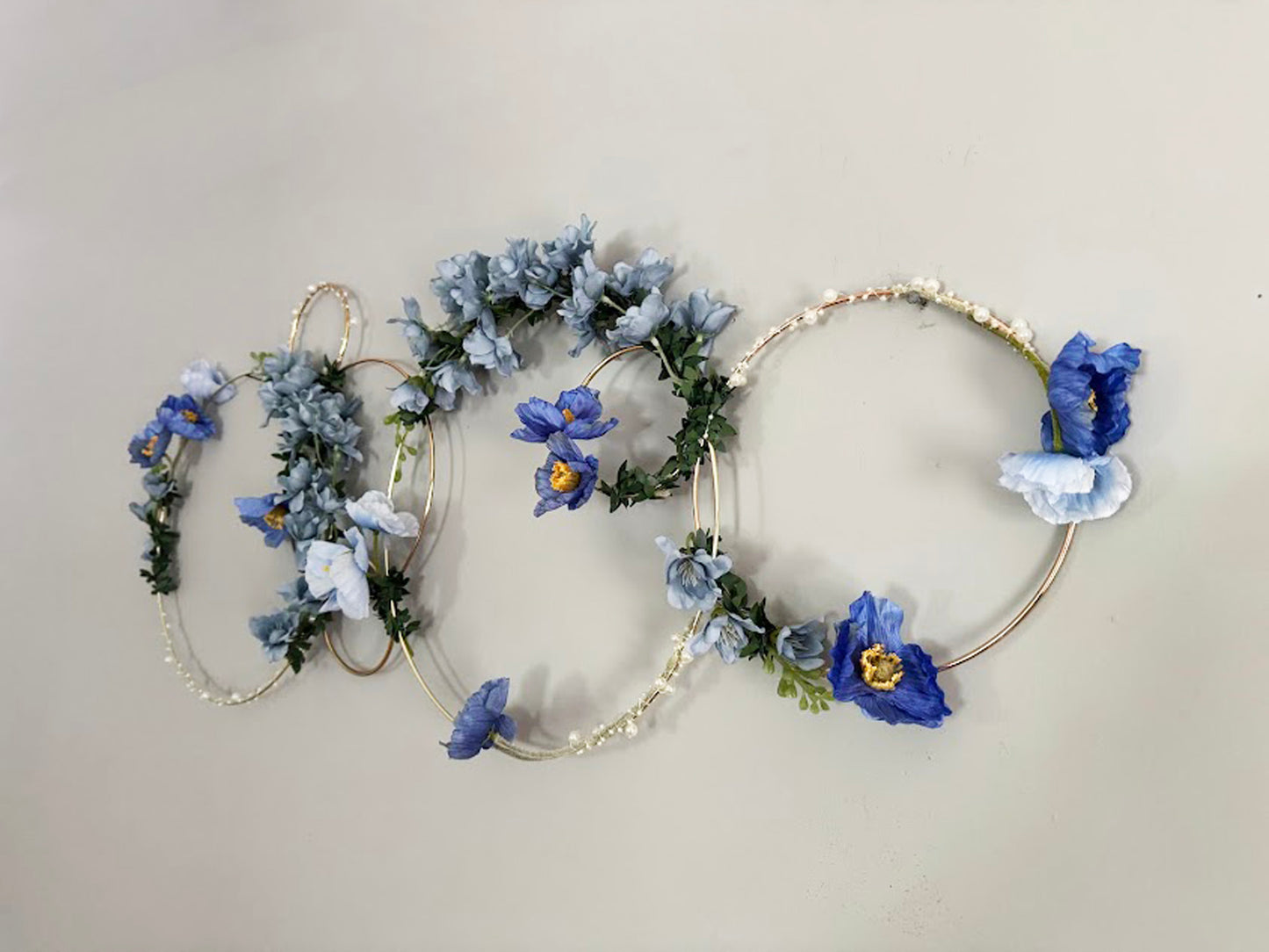 Modern Ceiling Floral Hoop Wedding Decor