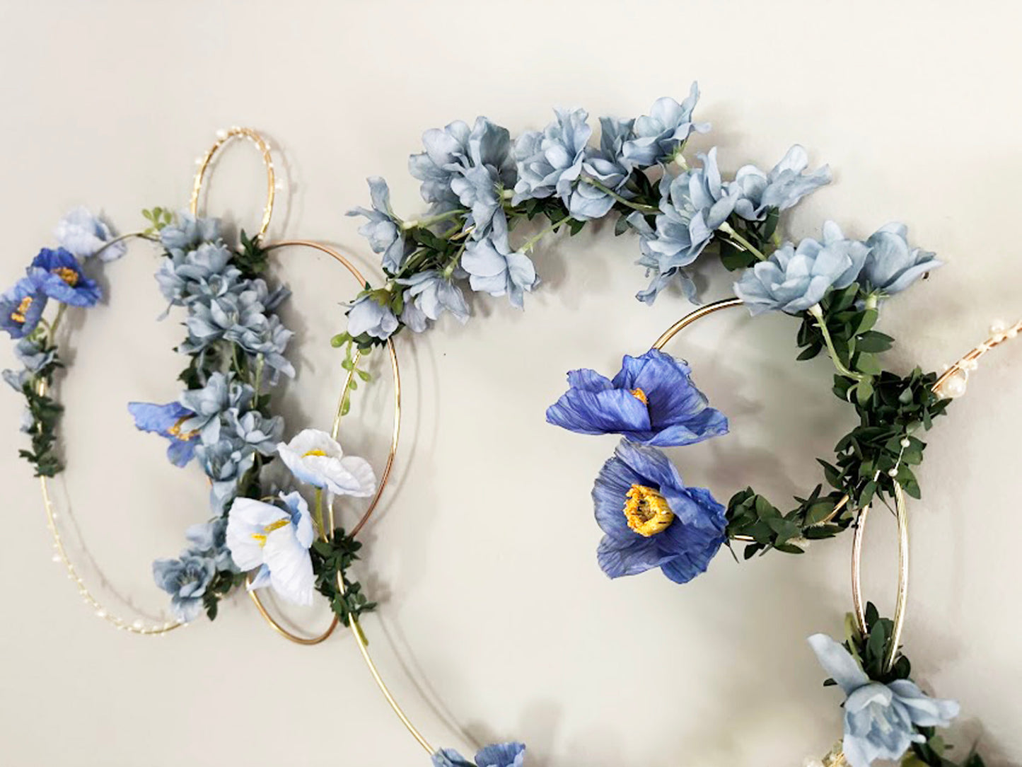 Modern Ceiling Floral Hoop Wedding Decor