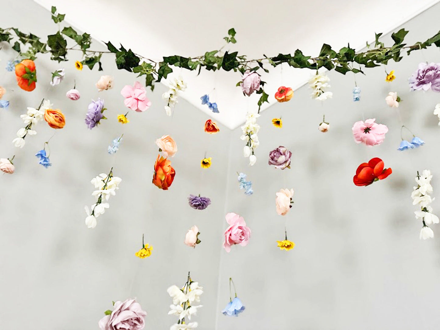 Colorful Cascading Flower Backdrop