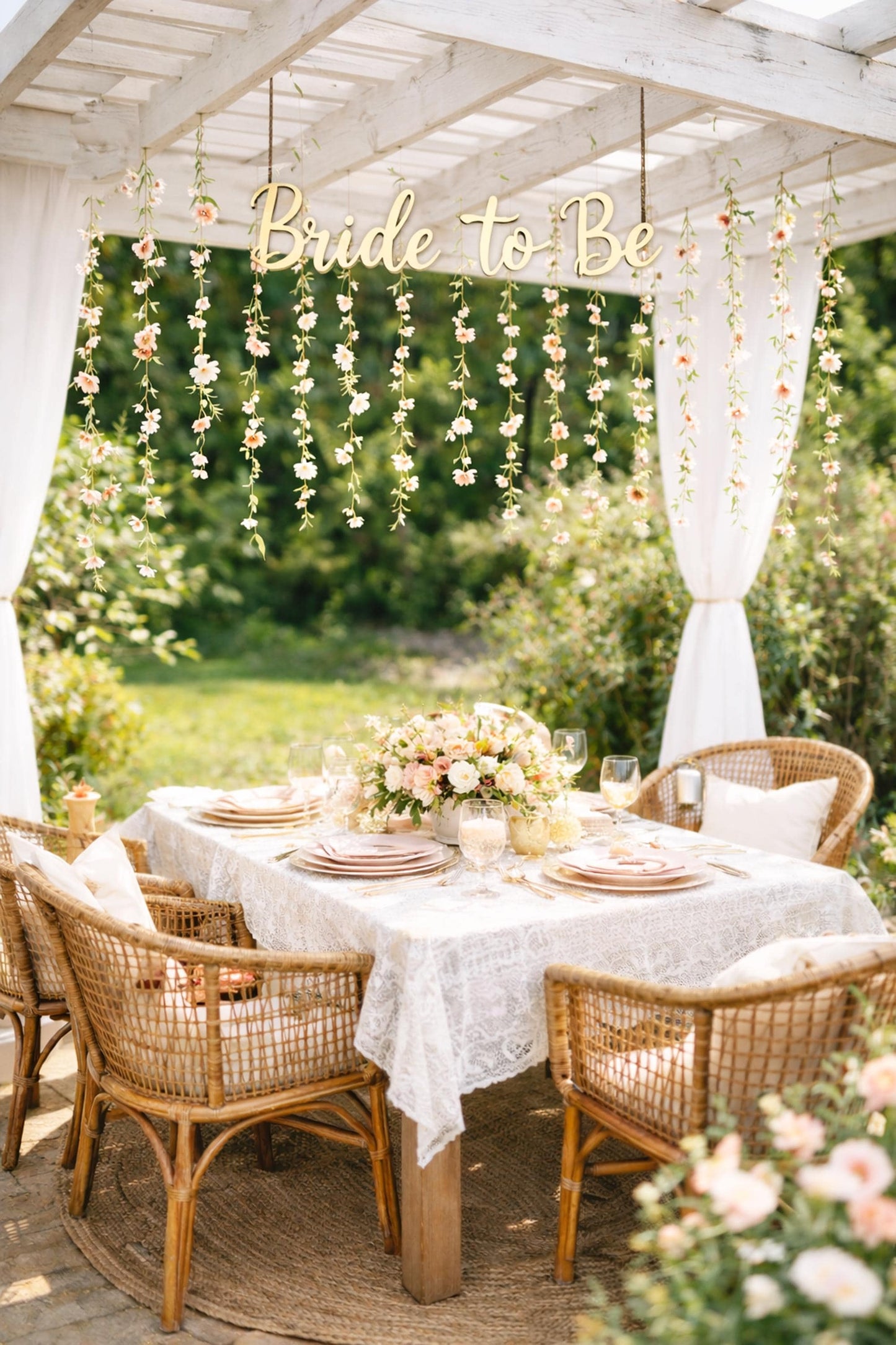 Romantic Dusty Pink Floral Garland