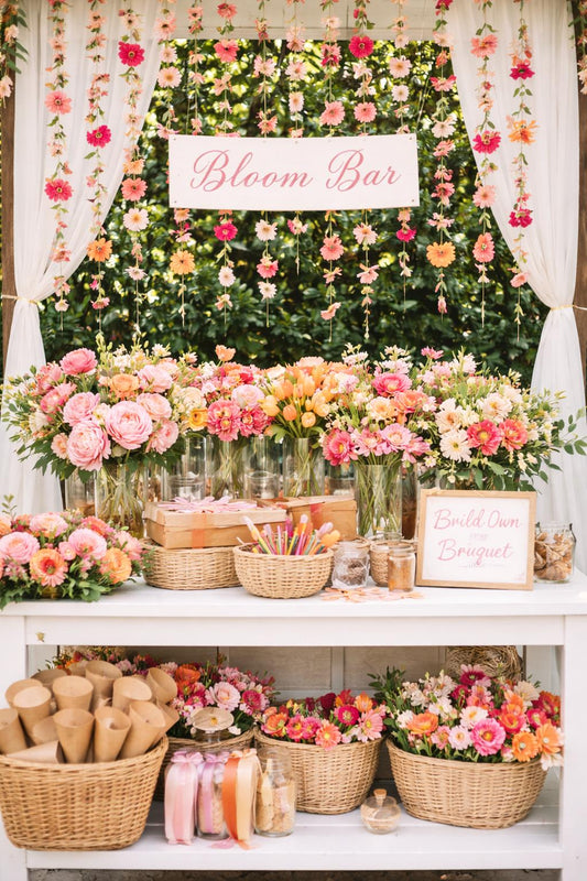 Colorful Boho Hanging Flowers