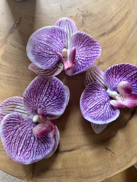 Tropical Orchid Hair Pins