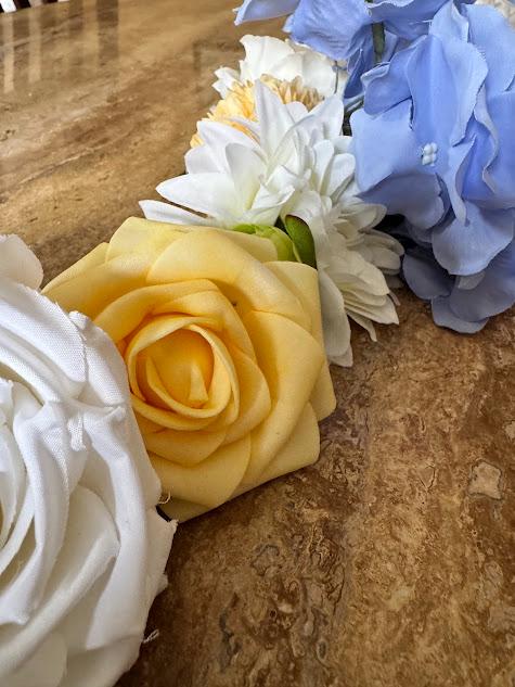 Blue Hydrangea Table Centerpiece