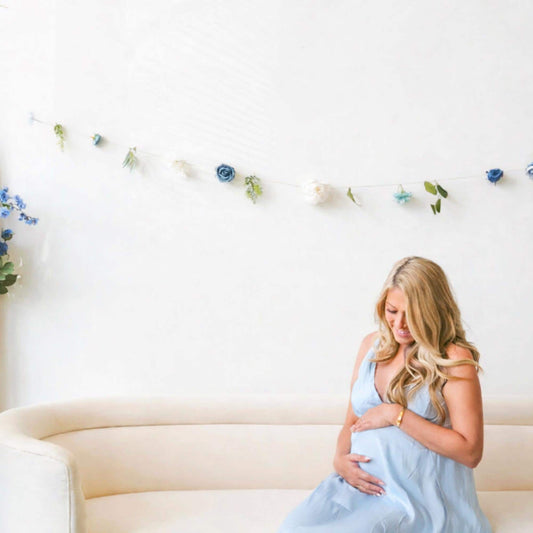 Dusty Blue Flower Garland