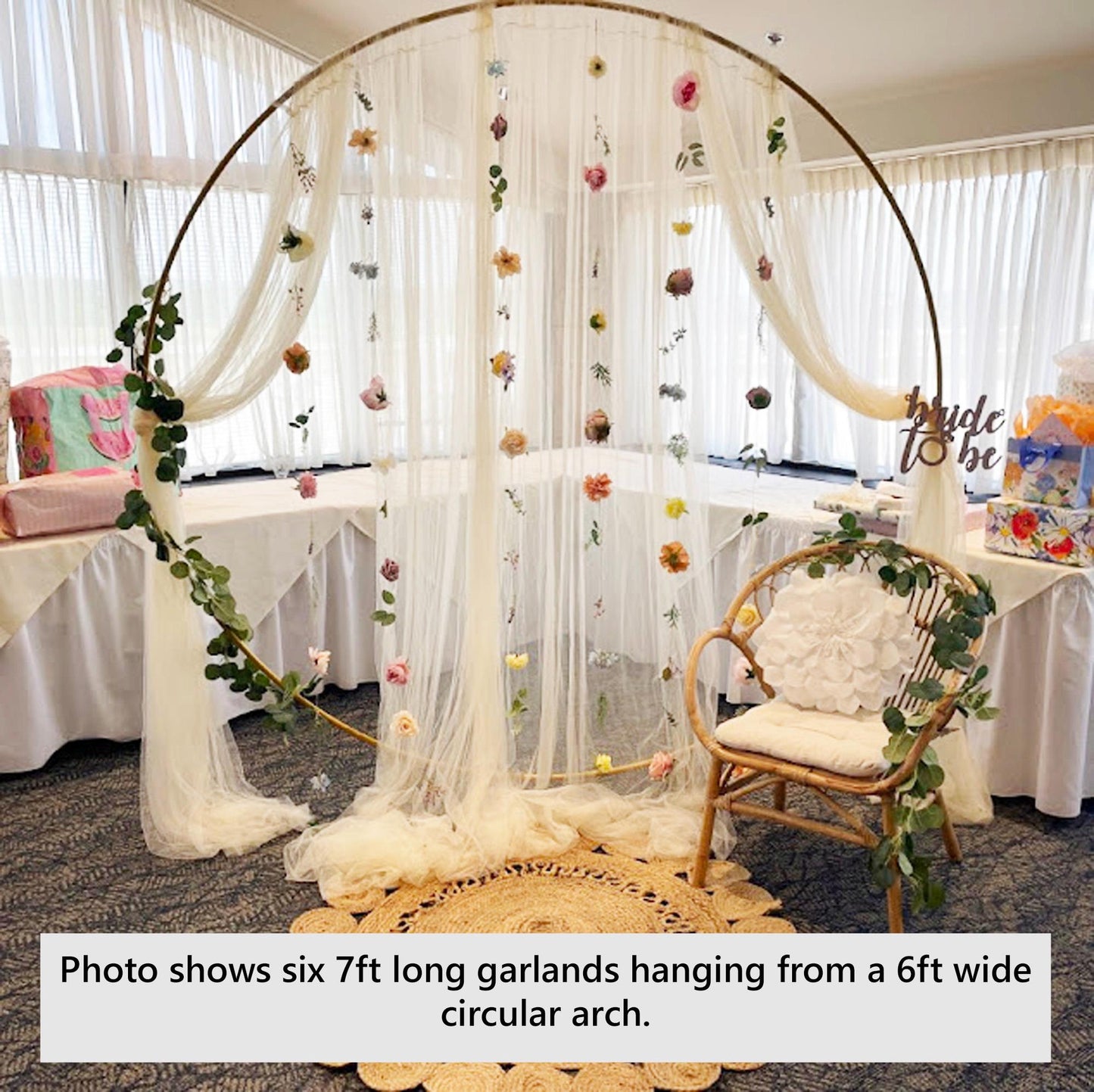 Dusty Blue Flower Garland